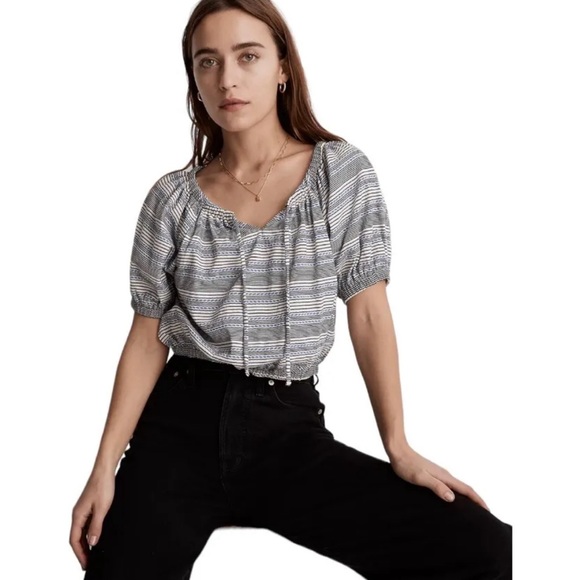 NWT Madewell Keyhole Crop Top Size M - Picture 2 of 2